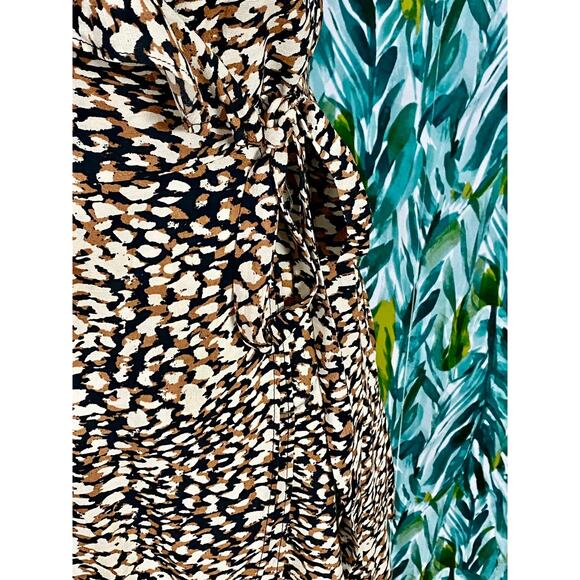 NEW Free People Jet Combo Leopard Animal Print French Quarter Wrap Mini Dress XS - Picture 5 of 11